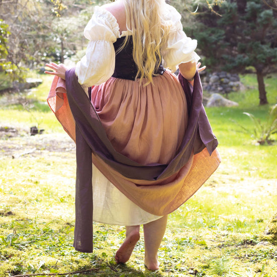Linen Renaissance Skirt In Custom Color