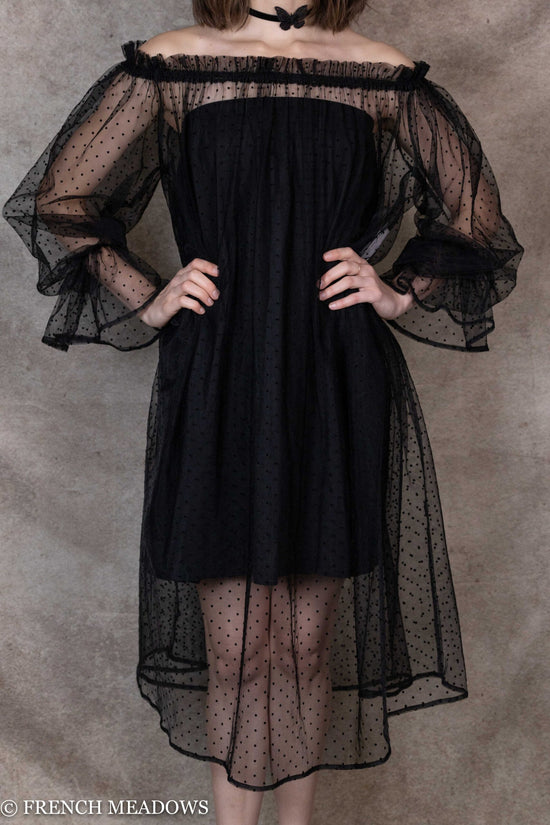 Black Point d'Esprit Tulle Dress