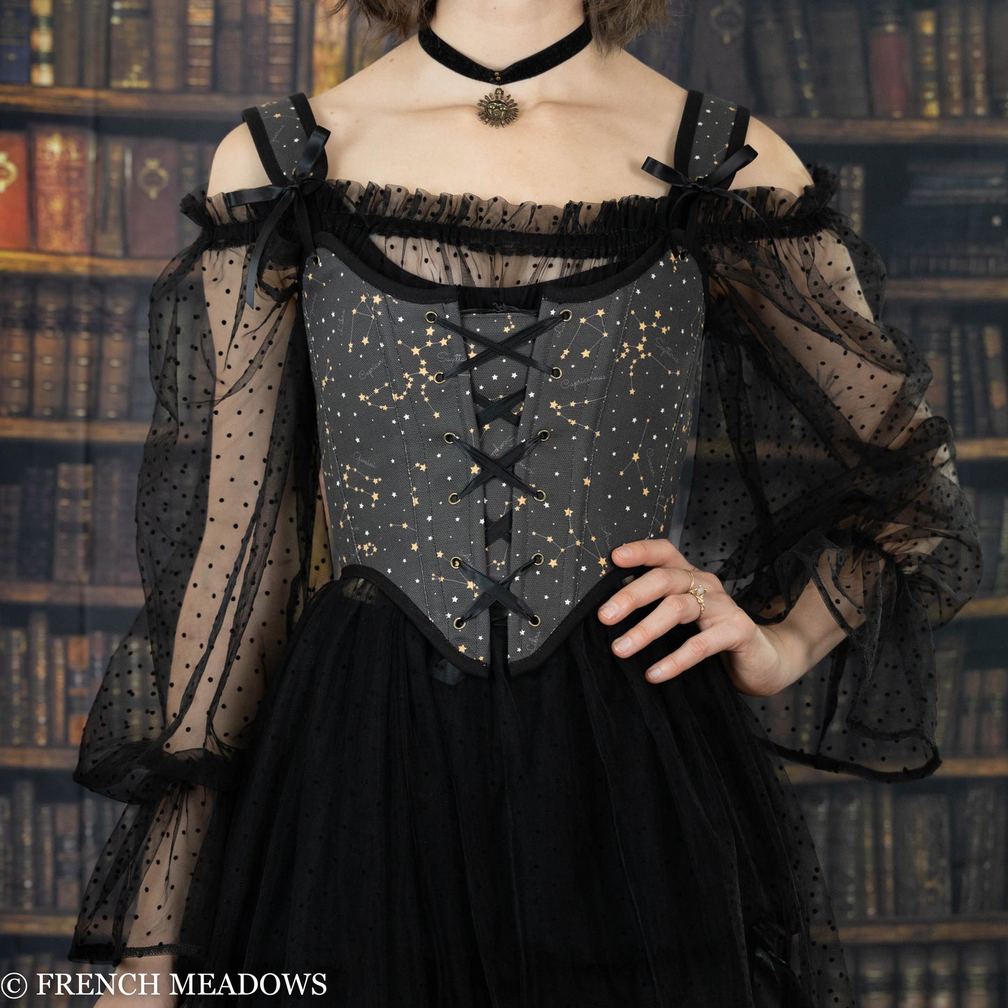 astrology constellations zodiac signs corset bodice for renaissance faire costumes