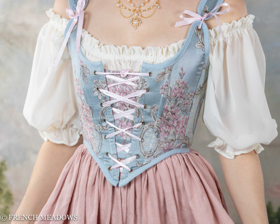 Blue and Pink Rococo Renaissance Bodice