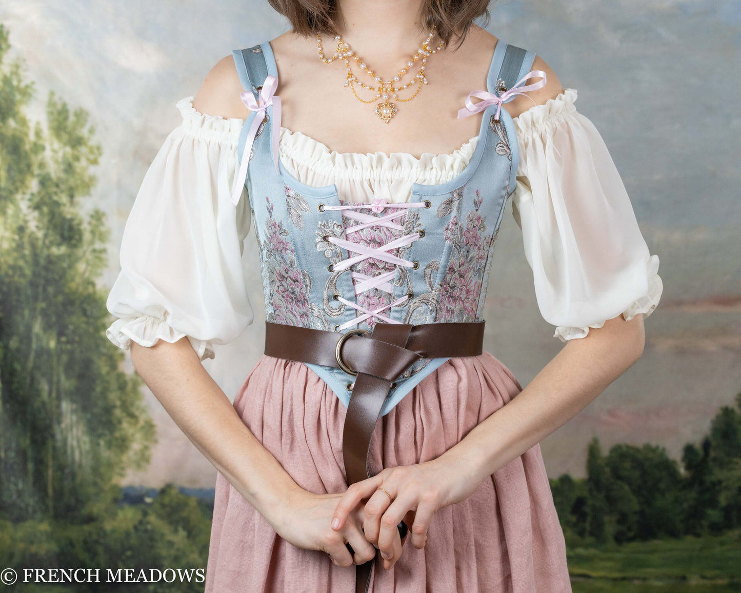 Blue and Pink Rococo Renaissance Bodice – French Meadows