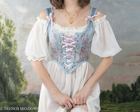 Blue and Pink Rococo Renaissance Bodice