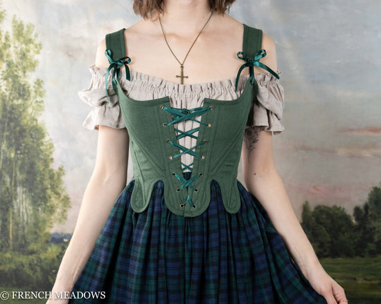 Blue and Green Plaid Renaissance Skirt