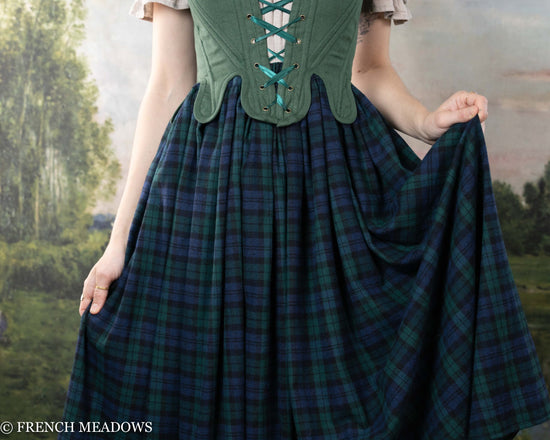 Blue and Green Plaid Renaissance Skirt