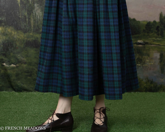 Blue and Green Plaid Renaissance Skirt