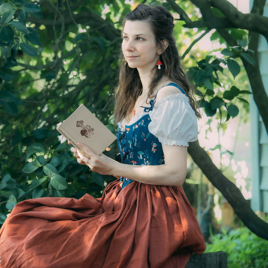 Blue Mushroom Renaissance Bodice