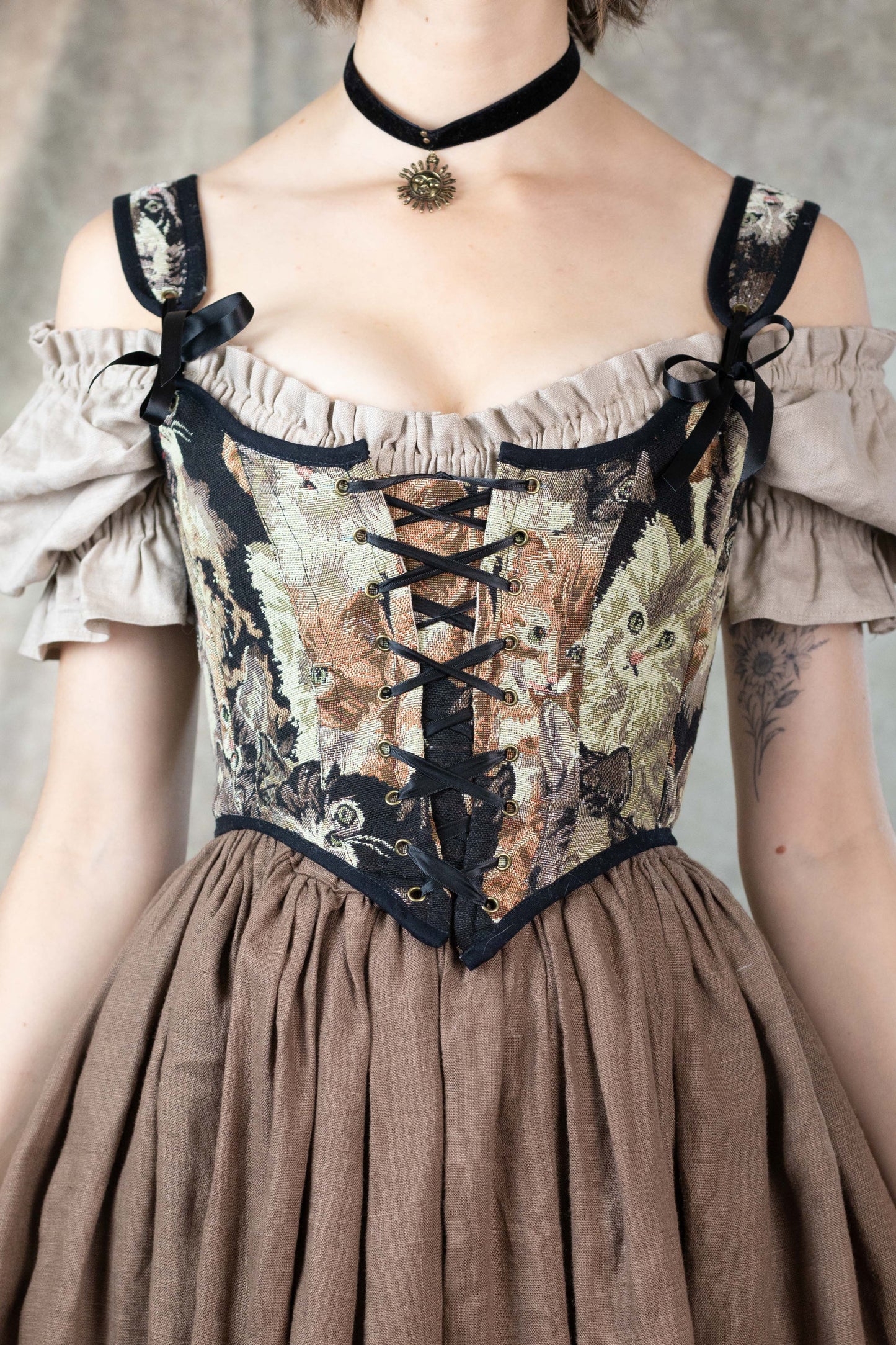 Cat Tapestry Bodice