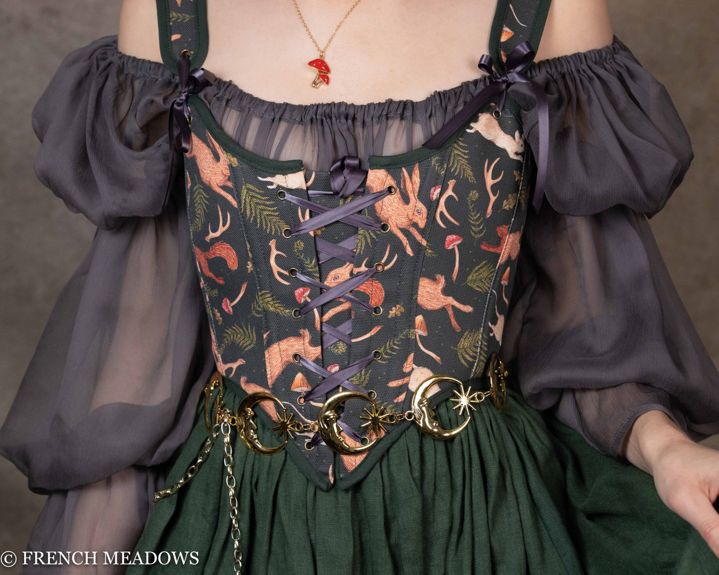 Load image into Gallery viewer, Woodland Creatures Renaissance Bodice
