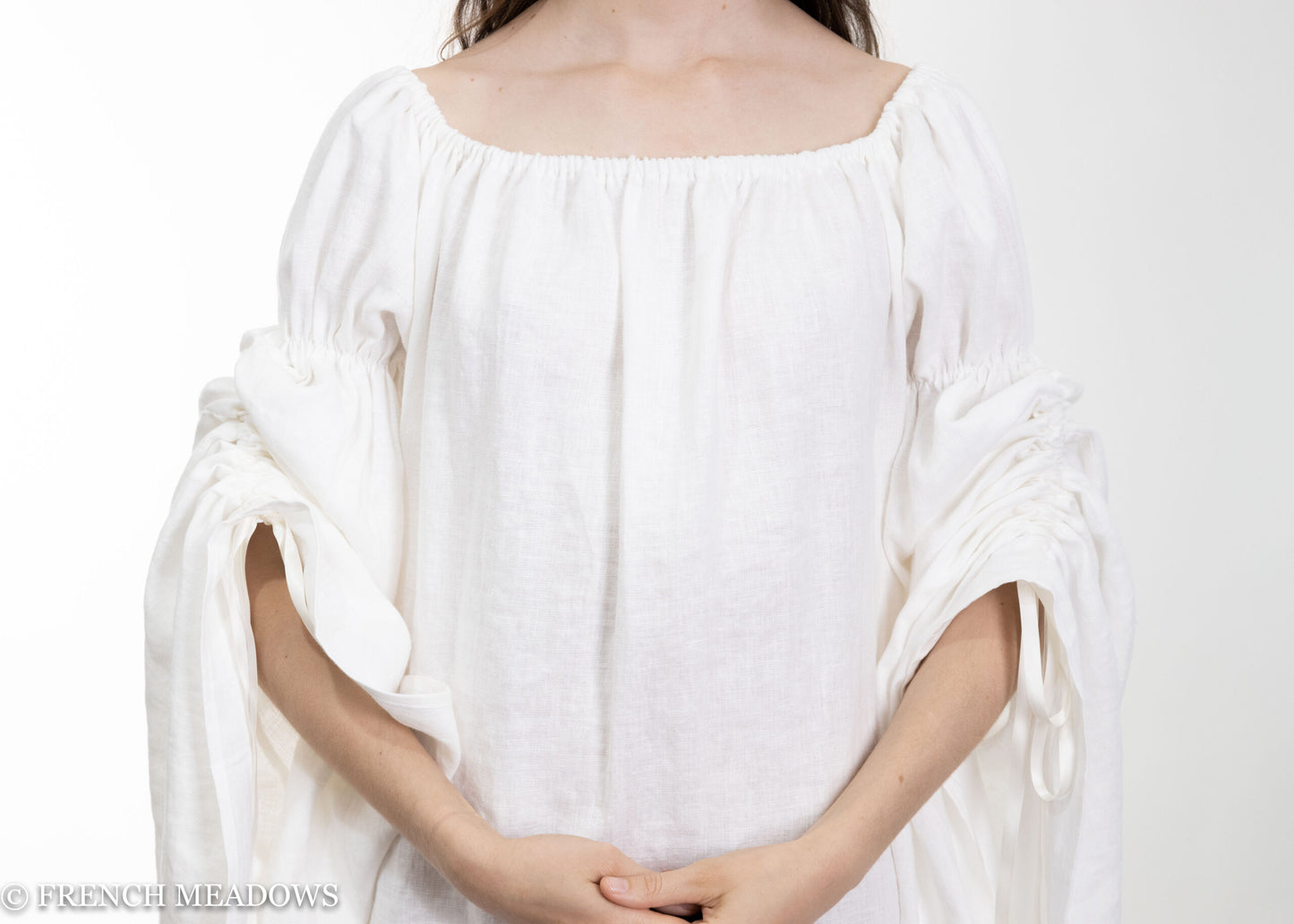 Load image into Gallery viewer, Long Bell Sleeve Linen Chemise
