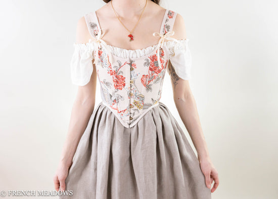 Load image into Gallery viewer, Natural Linen Renaissance Skirt
