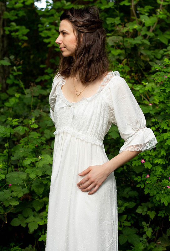 lacey cotton renaissance dress vintage nightgown