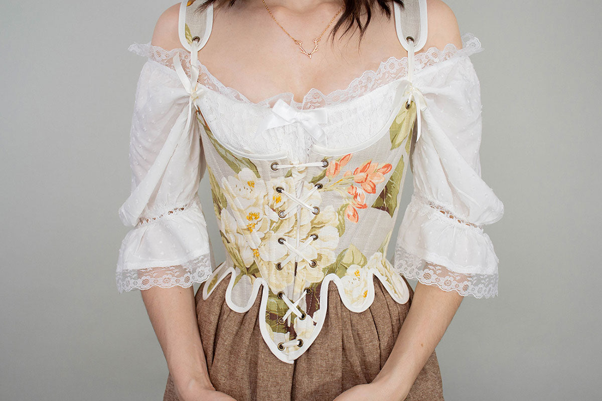 Load image into Gallery viewer, lacey cotton renaissance dress
