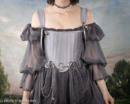 Grey Silk Chiffon Chemise