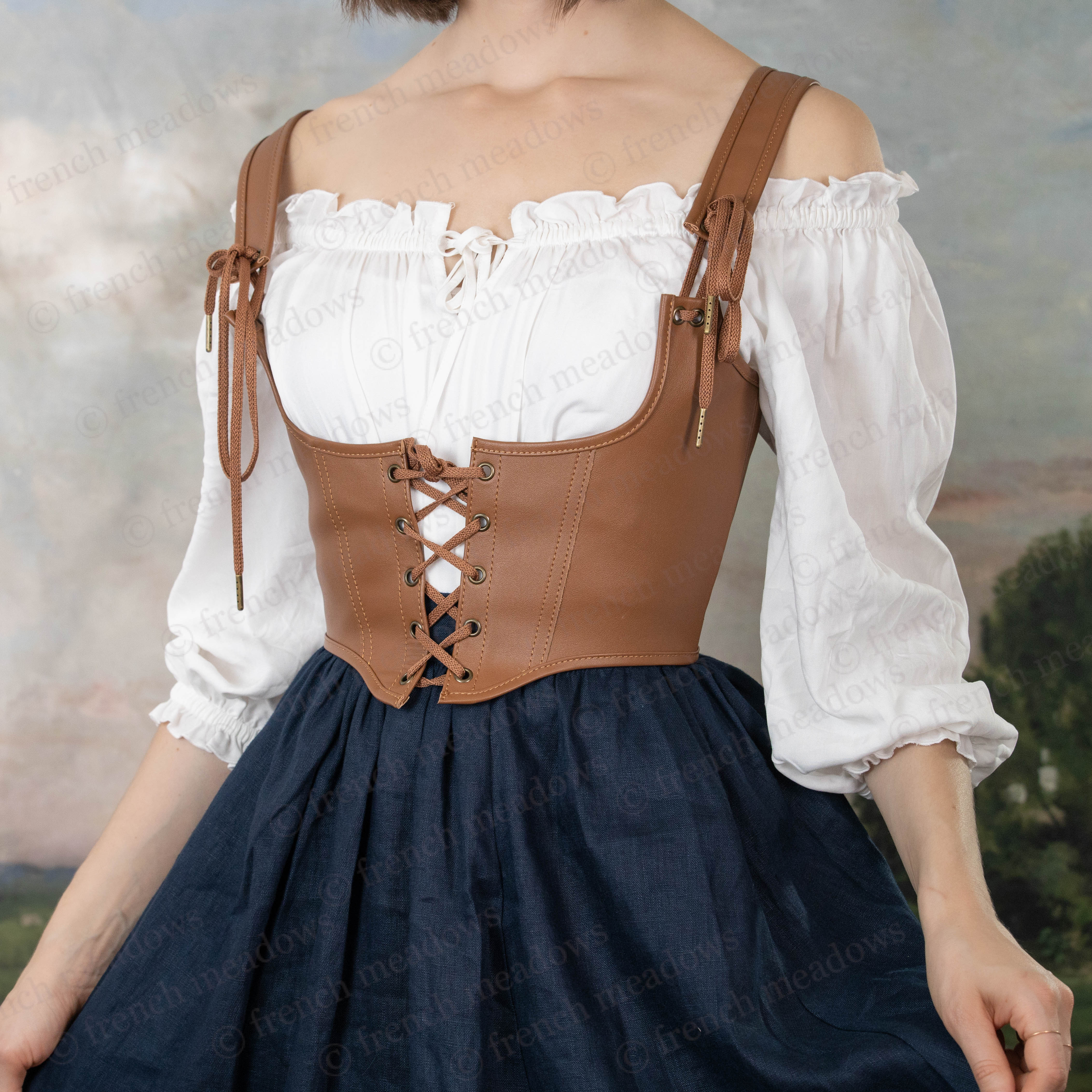 Leather Underbust Corset Belt French Meadows