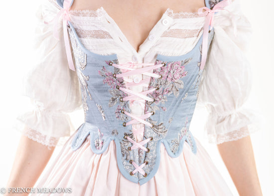 Blue and Pink Rococo 18th Century Stays