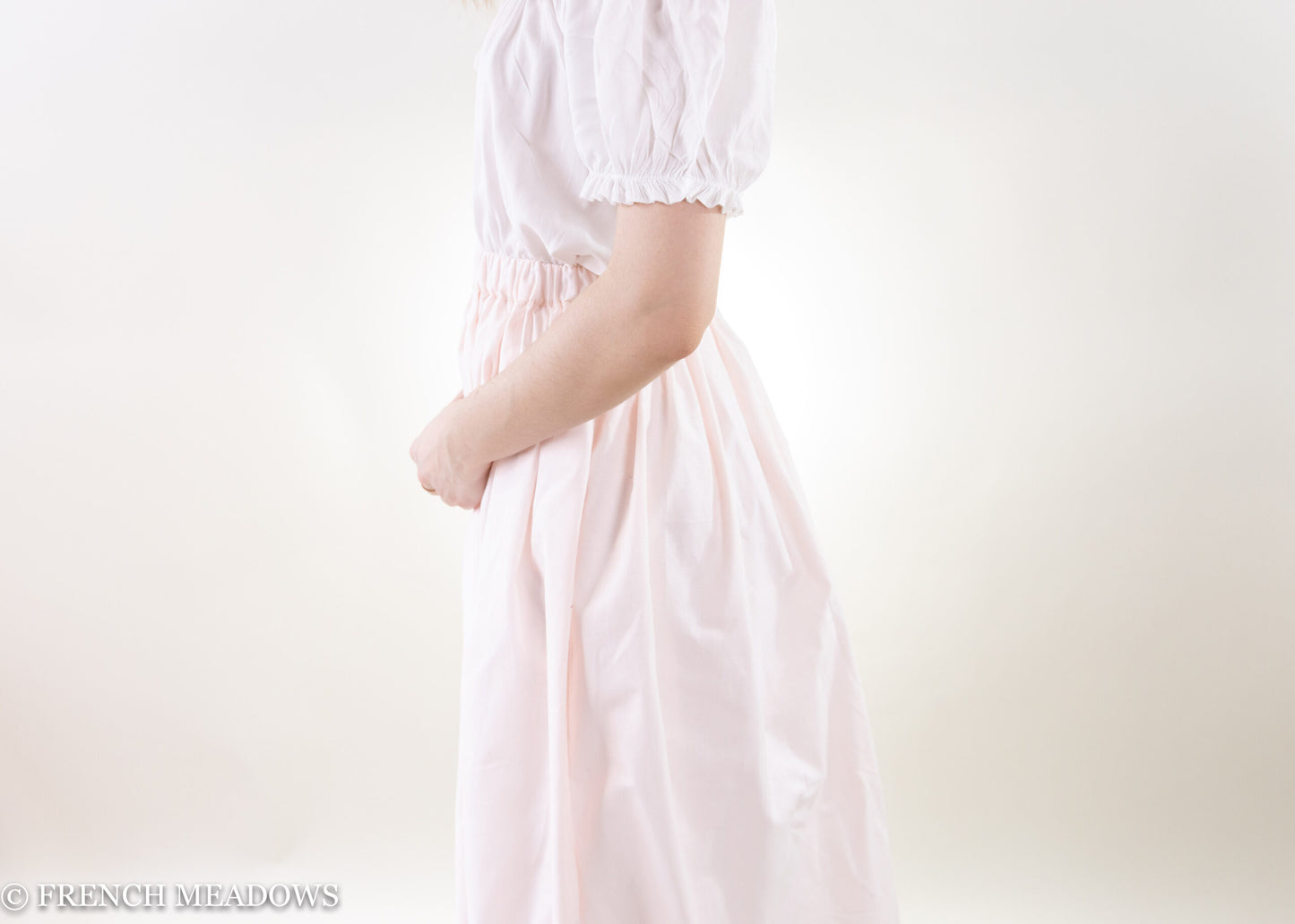 Light Pink Cotton Renaissance Skirt