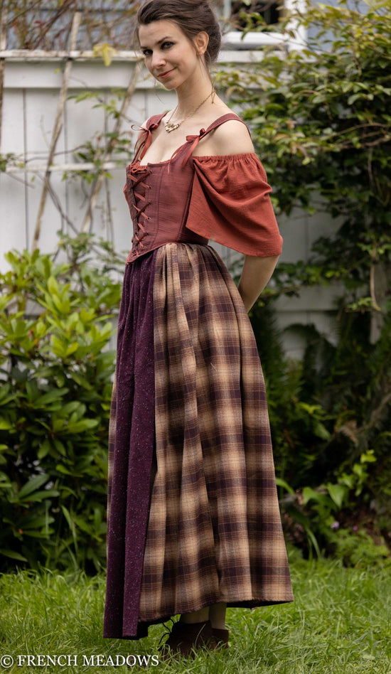 Load image into Gallery viewer, Mary Sanderson Skirt in Brown Plaid
