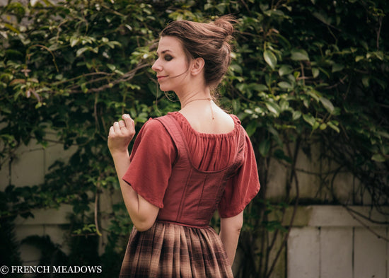 Mary Sanderson Chemise in Burnt Orange Cotton