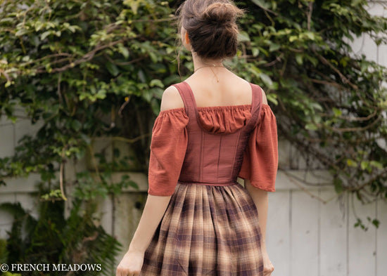 Mary Sanderson Skirt in Brown Plaid