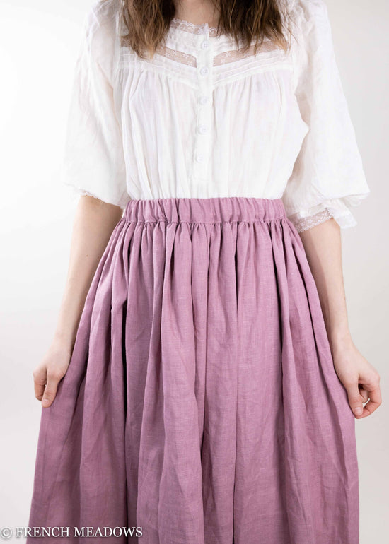 Load image into Gallery viewer, Mauve Linen Renaissance Skirt
