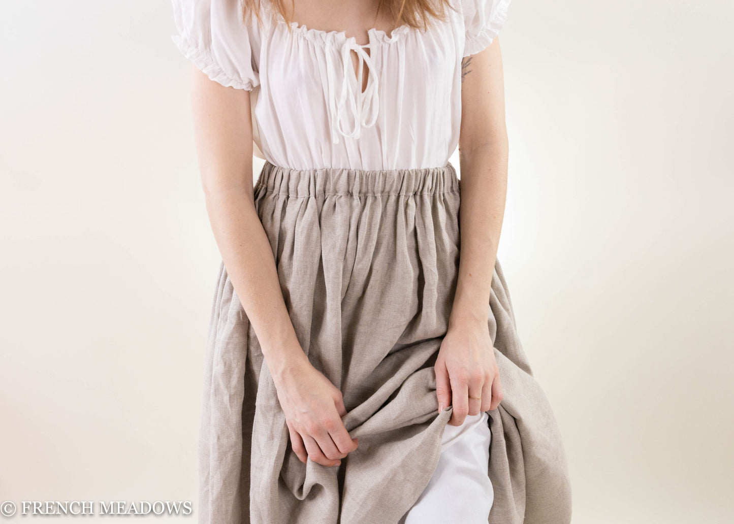 Natural Linen Renaissance Skirt