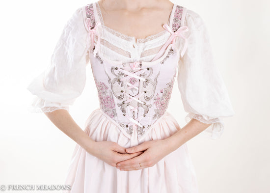 Load image into Gallery viewer, Light Pink Rococo Renaissance Bodice
