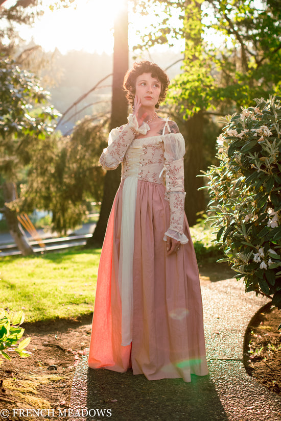 Rosey Ivory and Blush Renaissance Corset Dress