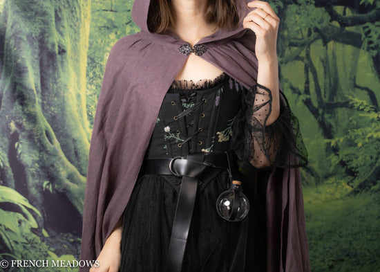 Purple Linen Renaissance Cloak