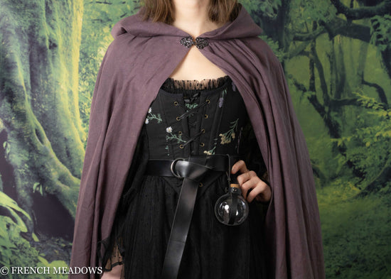 Purple Linen Renaissance Cloak