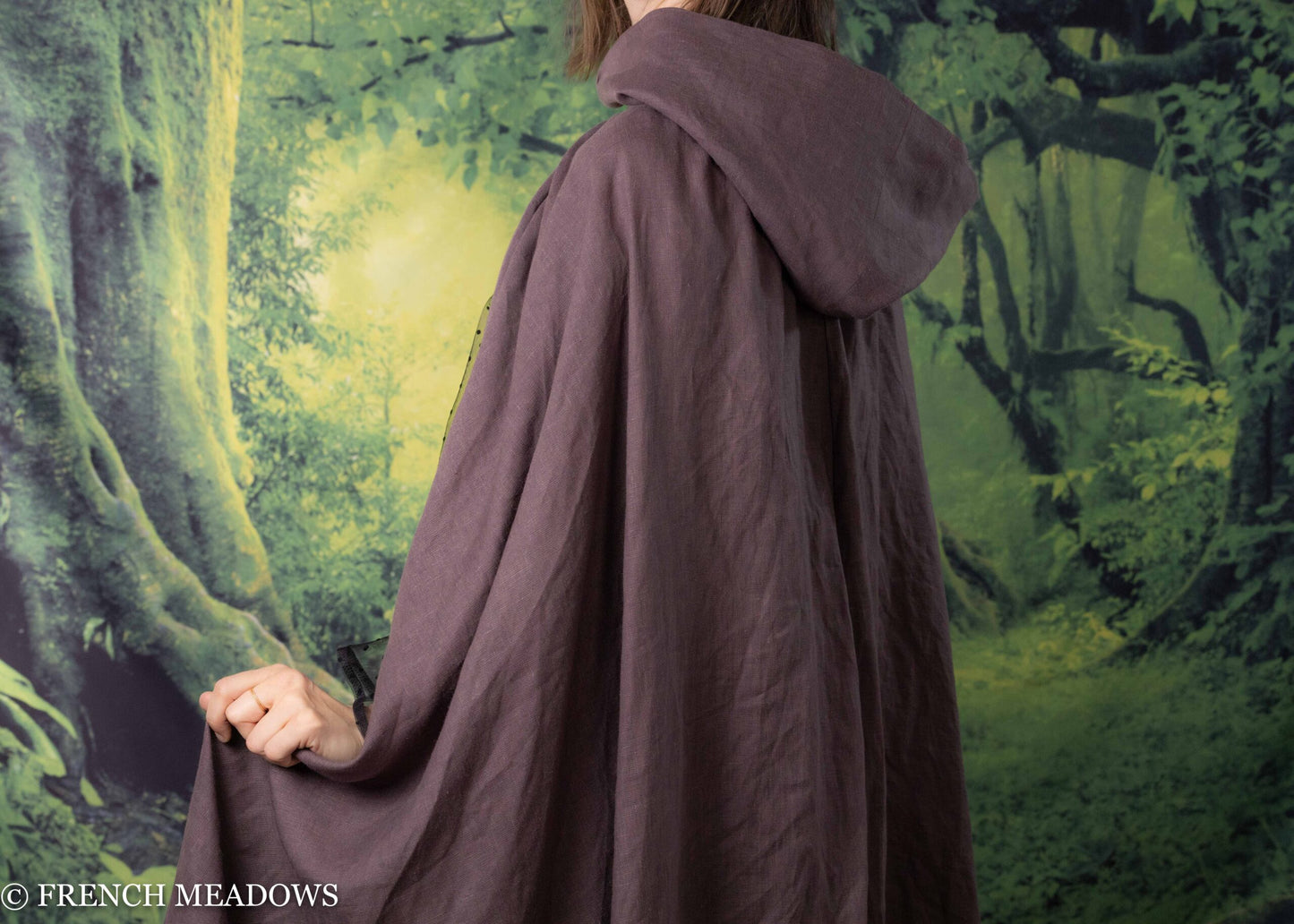 Purple Linen Renaissance Cloak