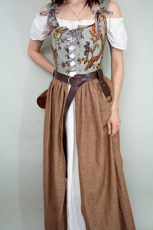 Load image into Gallery viewer, Floral Jacobean Renaissance Corset Dress
