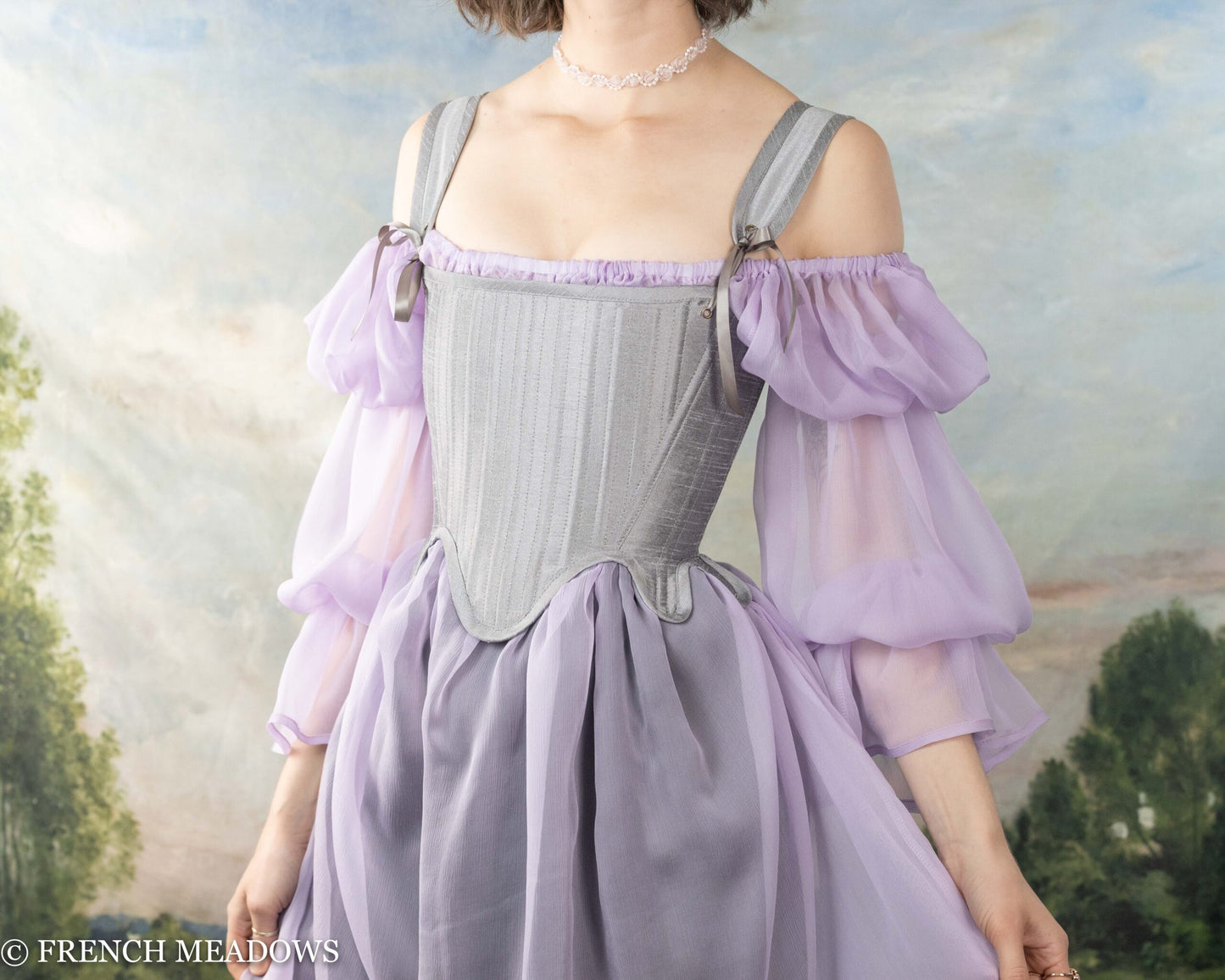Lilac Silk Chiffon Chemise