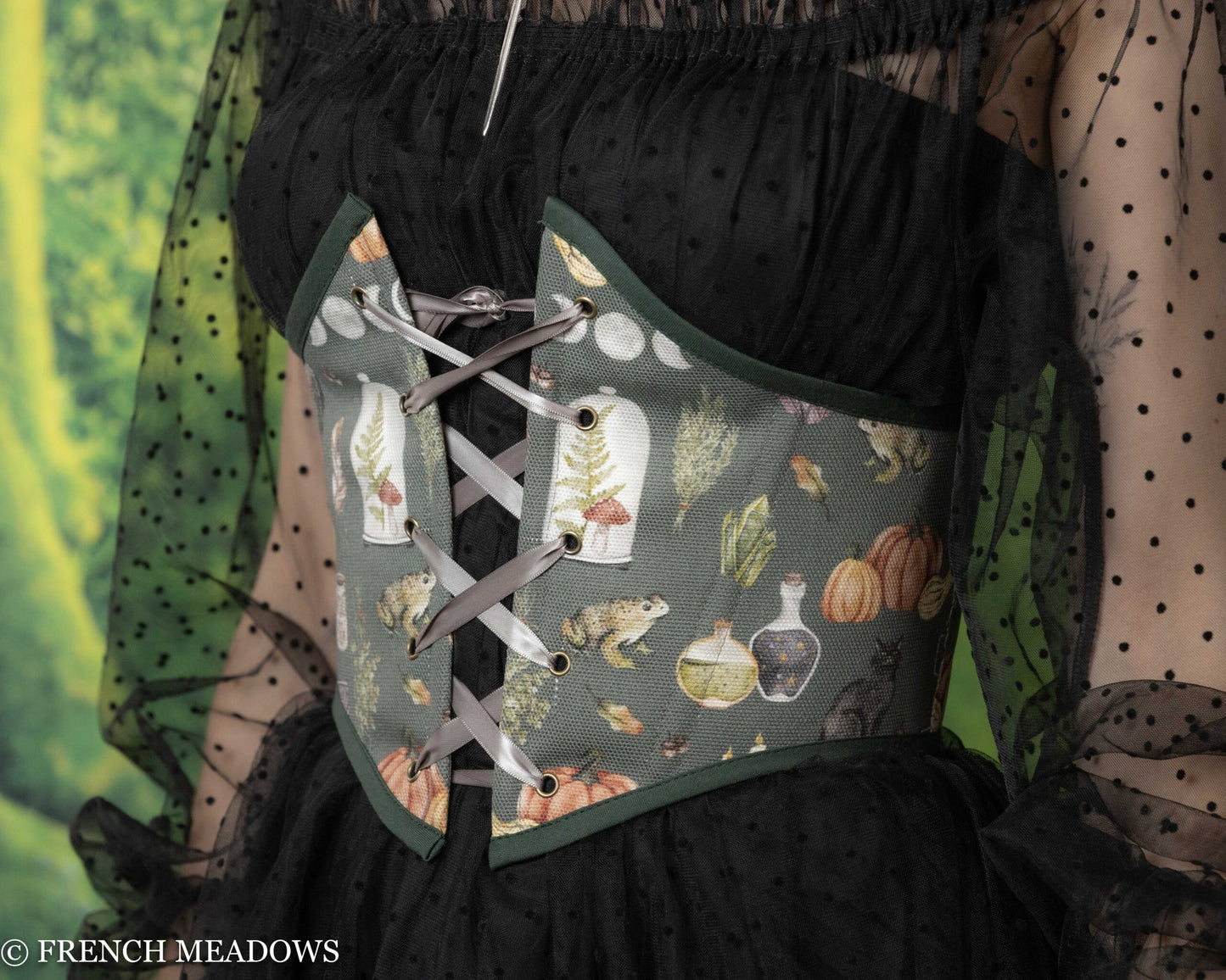 Teal Witchy Corset Belt