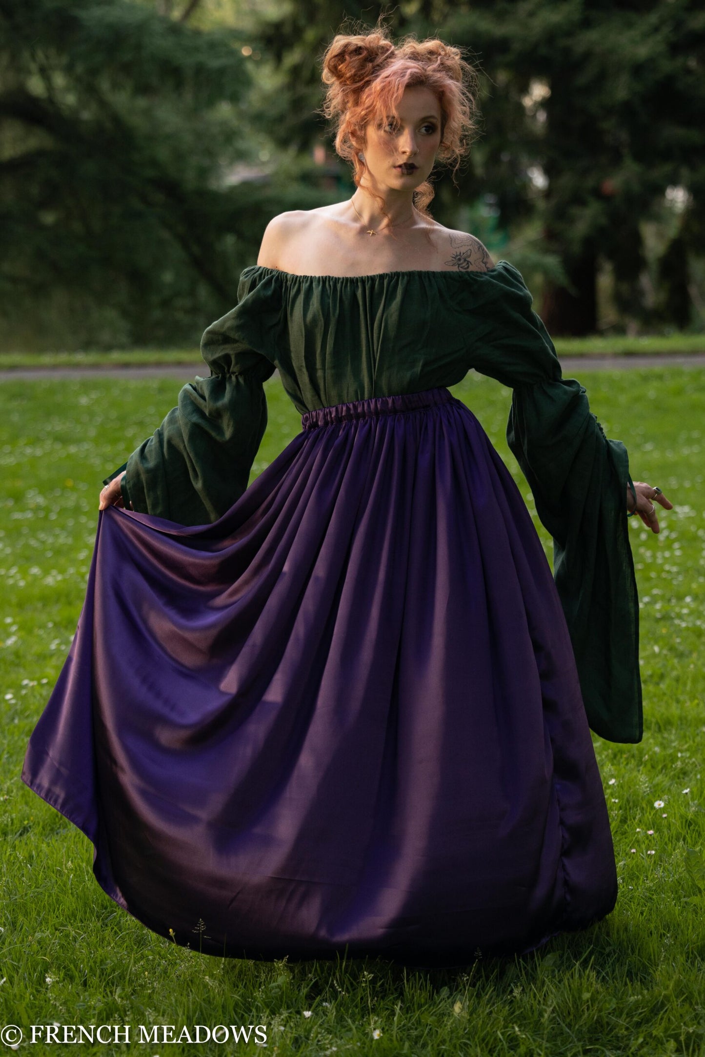 Load image into Gallery viewer, Dark Purple Winnifred Sanderson Skirt
