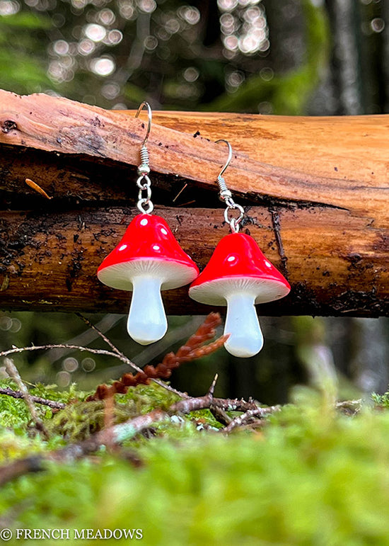 Amanita Mushroom Earrings