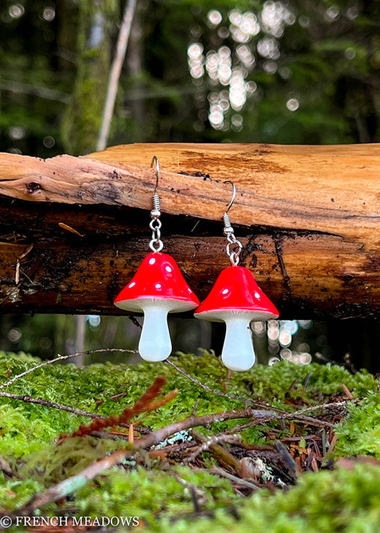 Amanita Mushroom Earrings