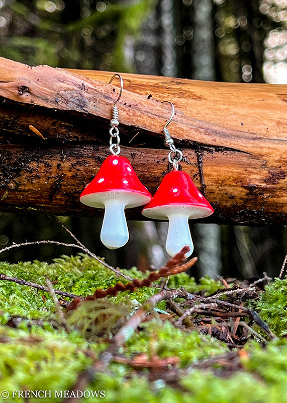 Amanita Mushroom Earrings