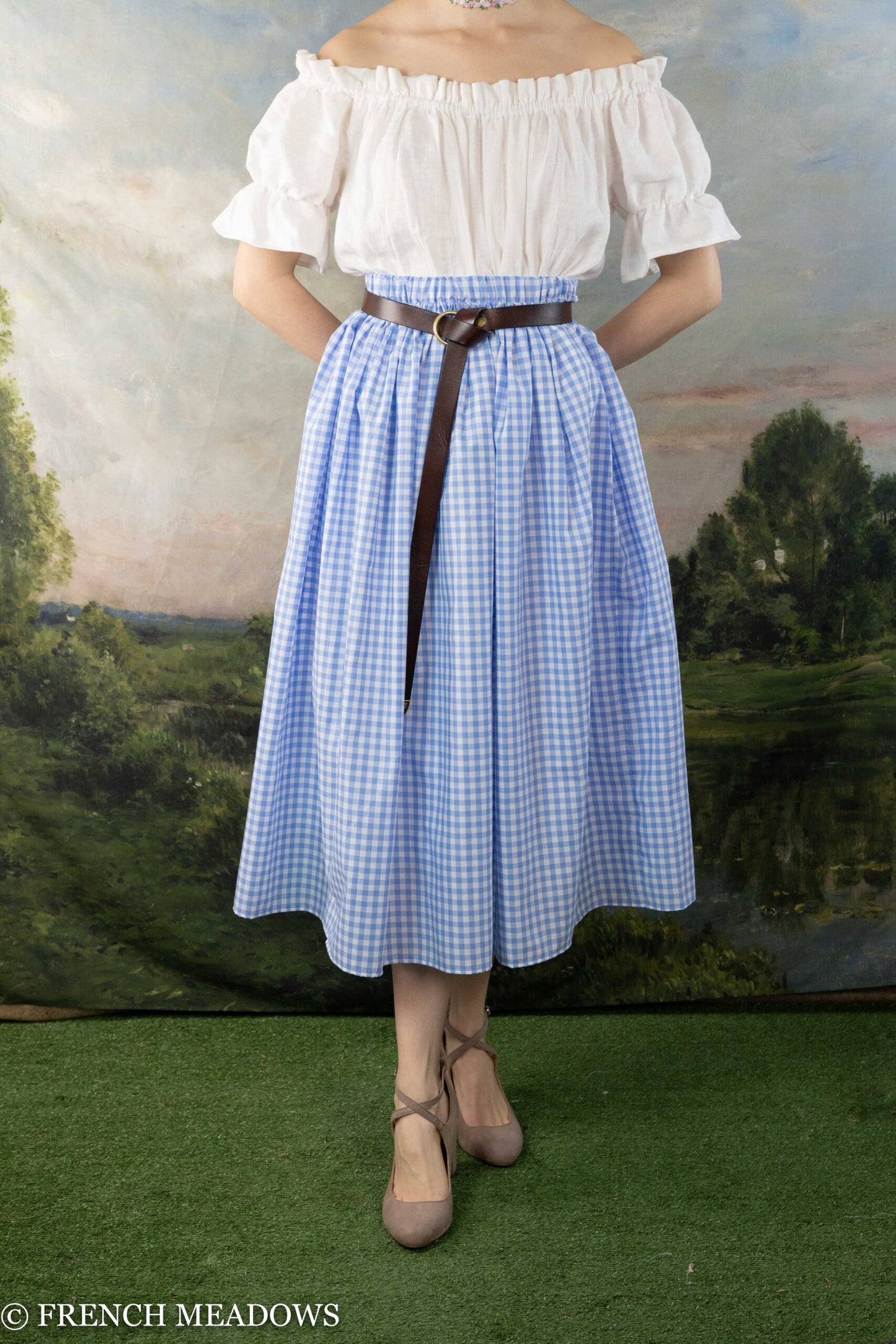 Blue Gingham Dorothy Skirt