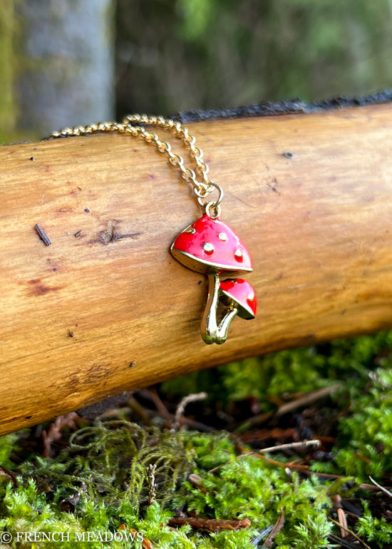 Amanita Mushroom Necklace