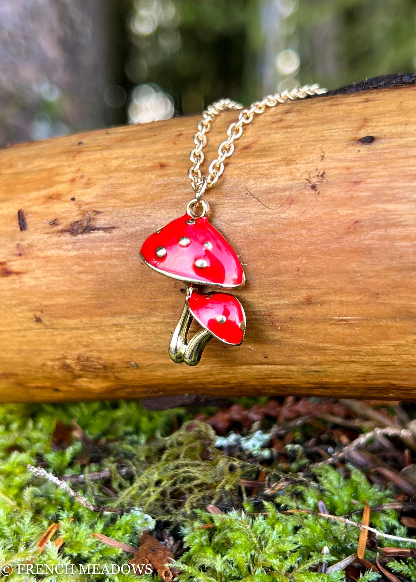Amanita Mushroom Necklace